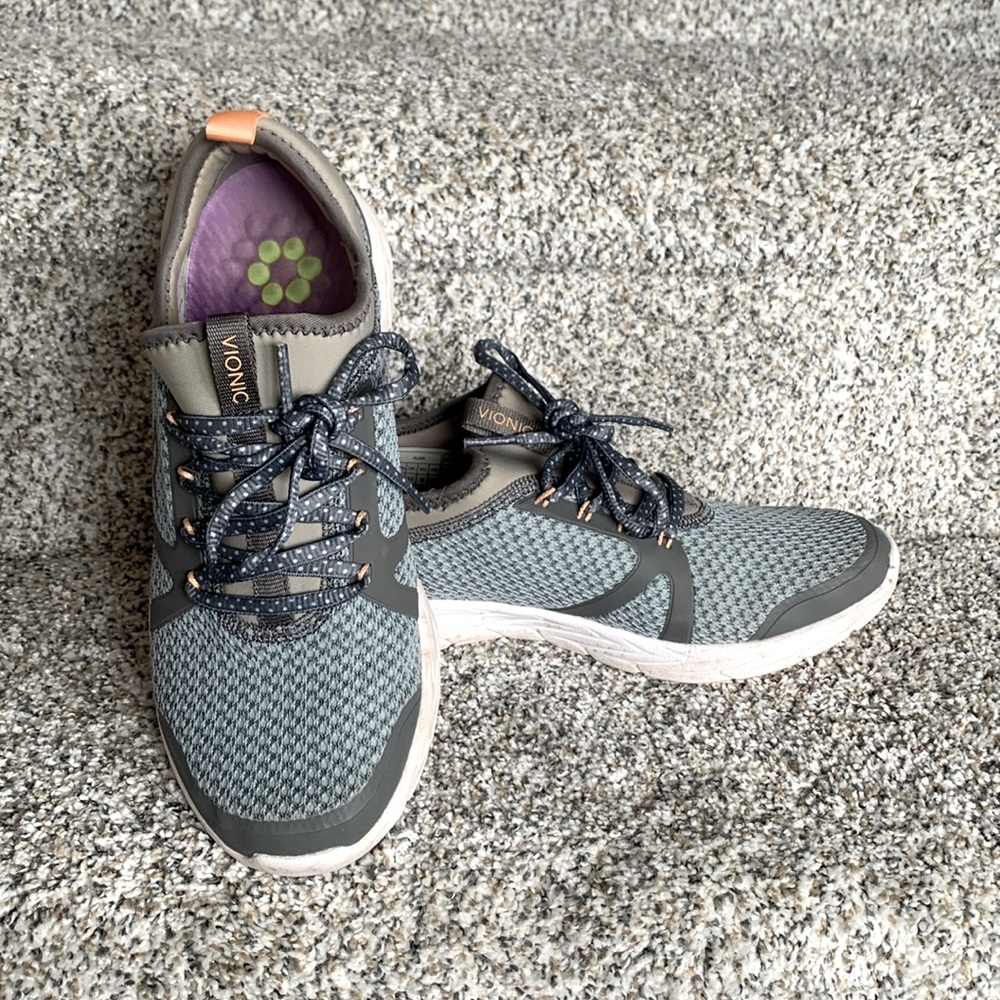 Vionic Women's Alma Active Sneaker Grey Blue Sz 8.5
